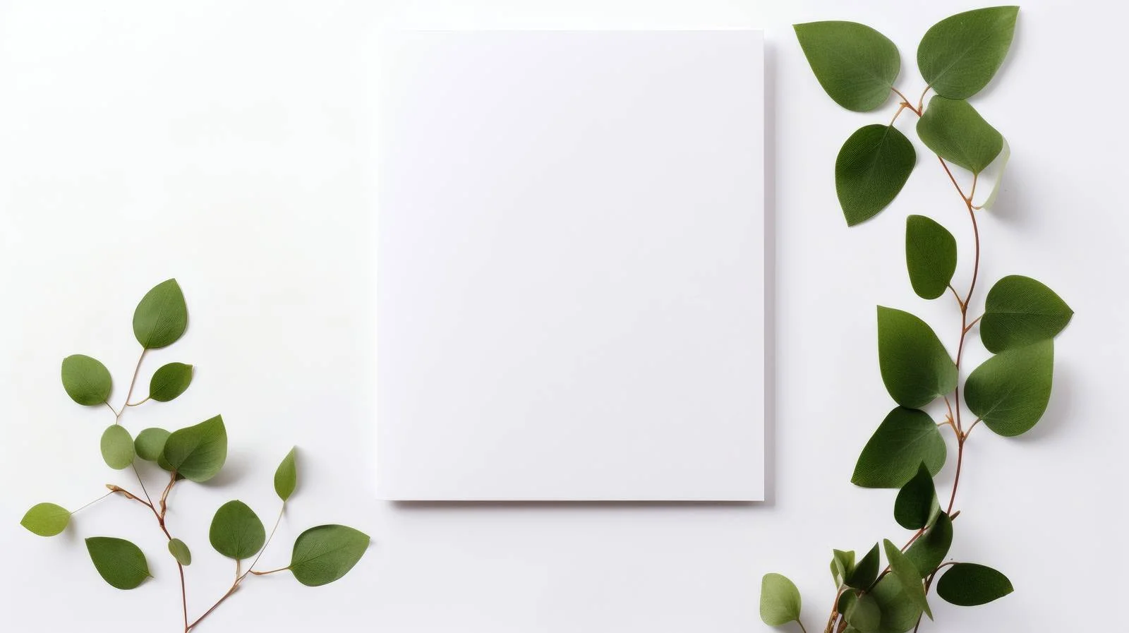 Minimal Greeting Card with Fresh Foliage — free download from Dotvec