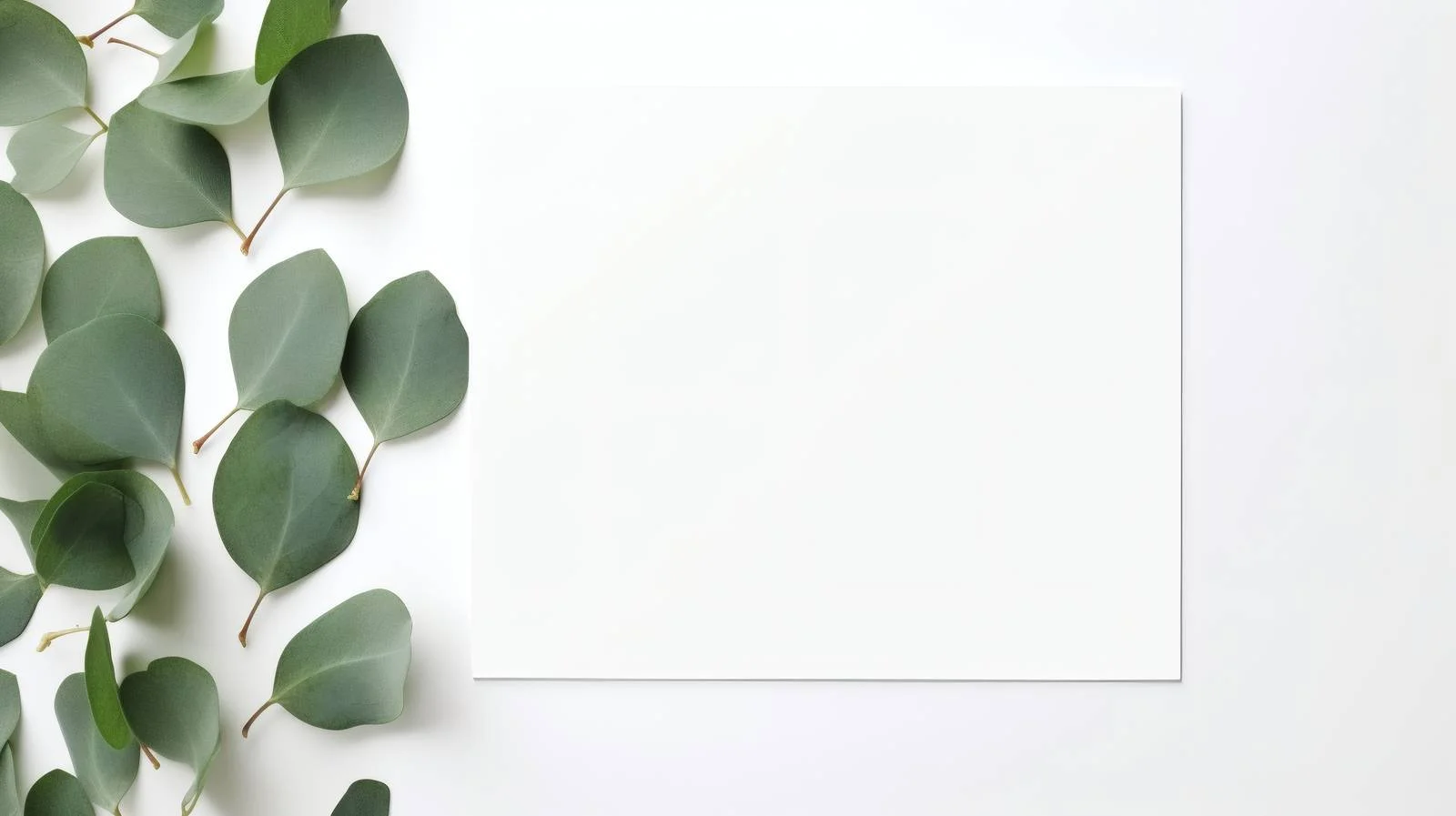 Eucalyptus Leaves on Isolated Greeting Cards — free download from Dotvec