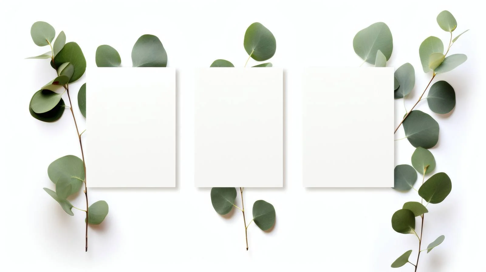 Elegant Greeting Card with Eucalyptus Leaves — free download from Dotvec