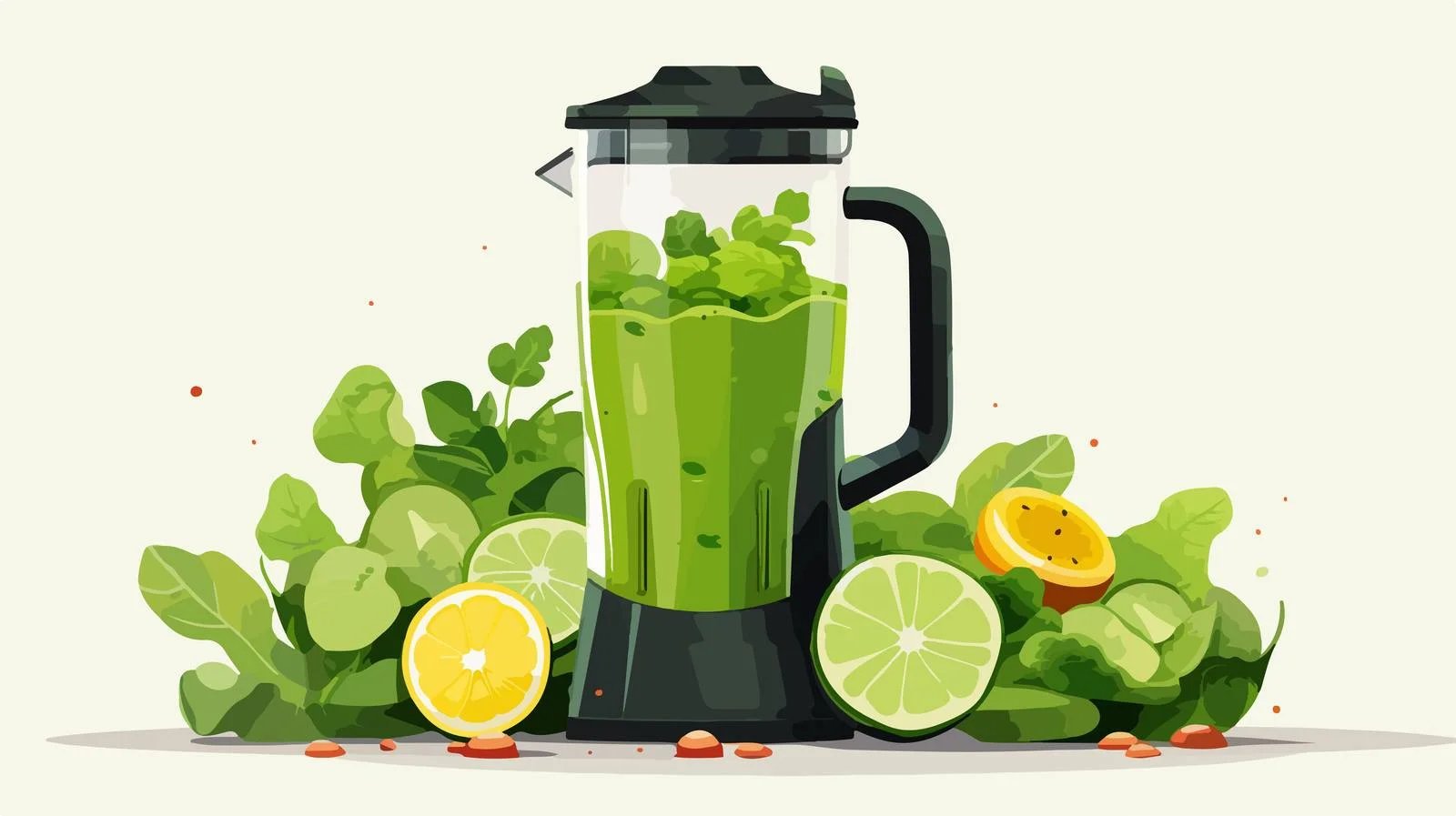 Green Blender with Fresh Produce — free download from Dotvec