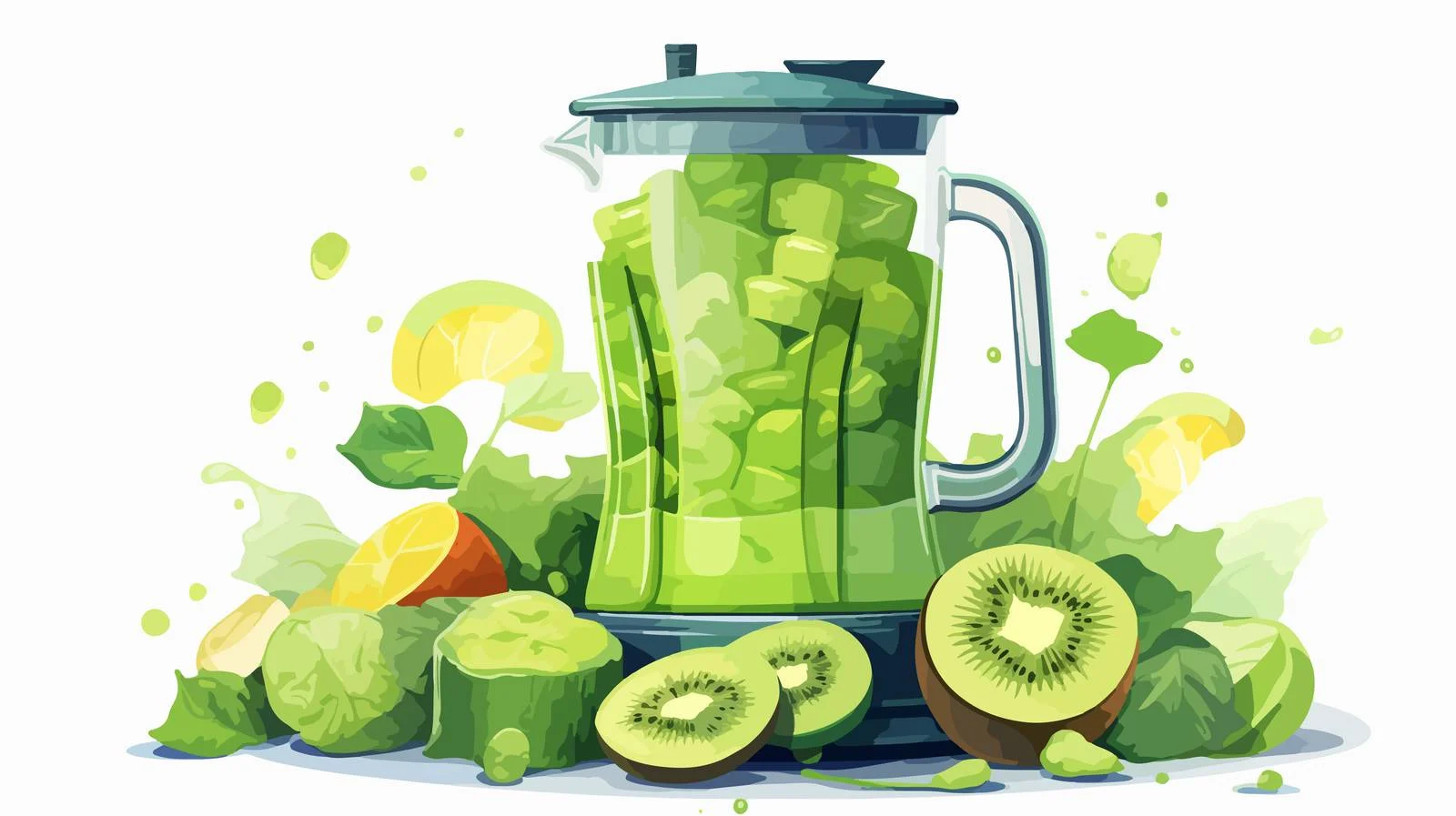 Blender with Green Produce — free download from Dotvec