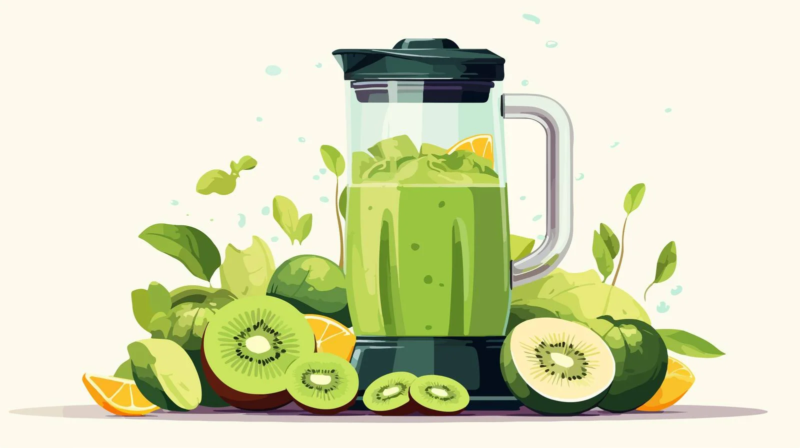 Fresh Green Blender with Produce — free download from Dotvec