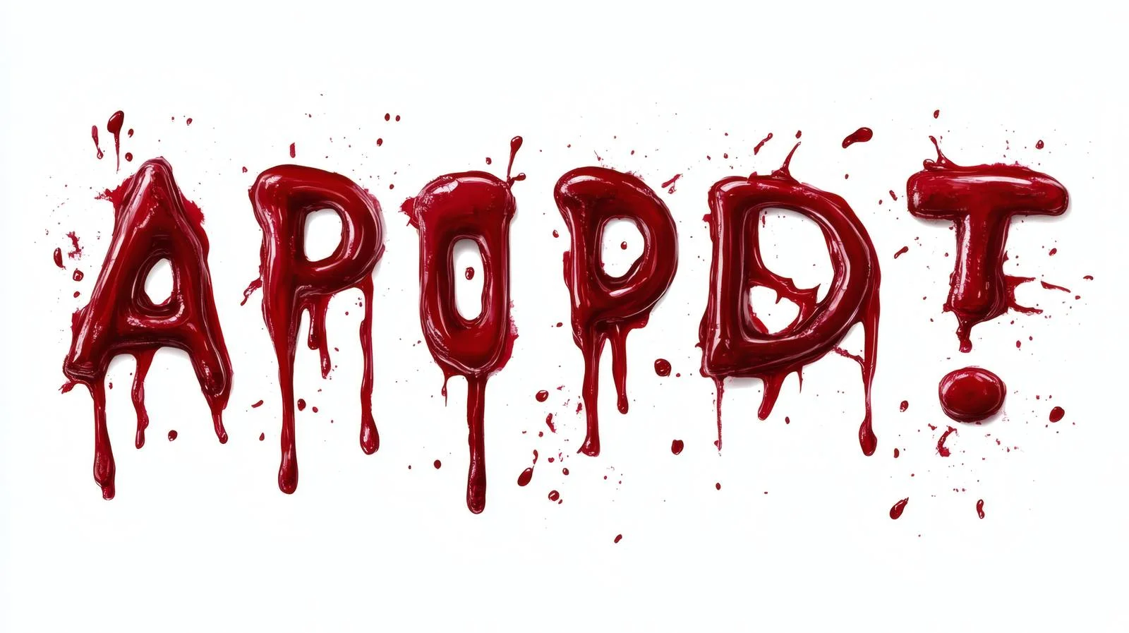 Blood Letters Alphabet on White Background — free download from Dotvec
