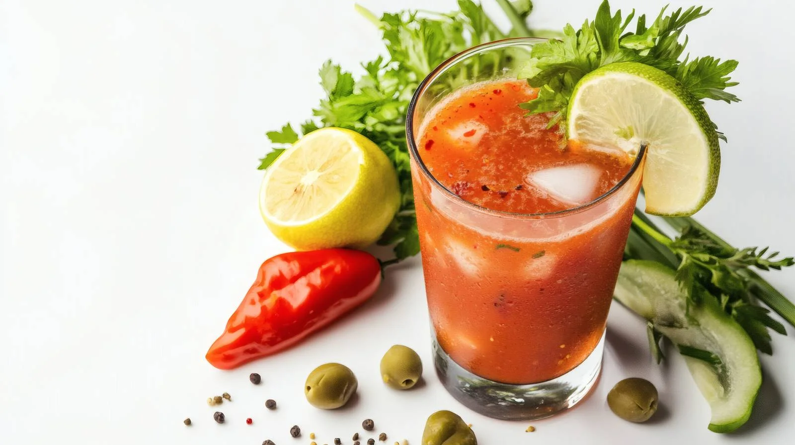 Classic Bloody Mary Cocktail on White Background — free download from Dotvec