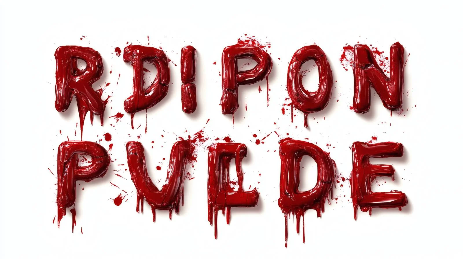 Blood Font Letters on White Background — free download from Dotvec
