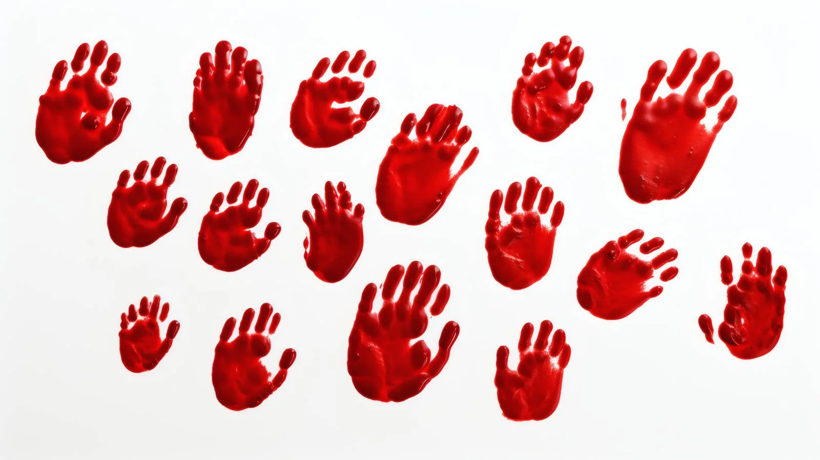 Vivid Red Fingerprints on White Background — free download from Dotvec