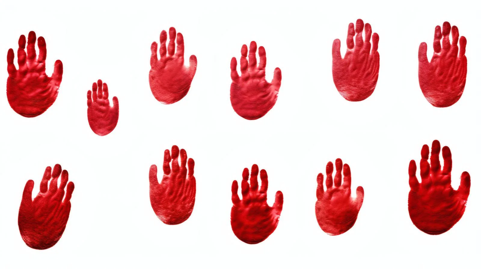 Vivid Blood Fingerprints on White Surface — free download from Dotvec