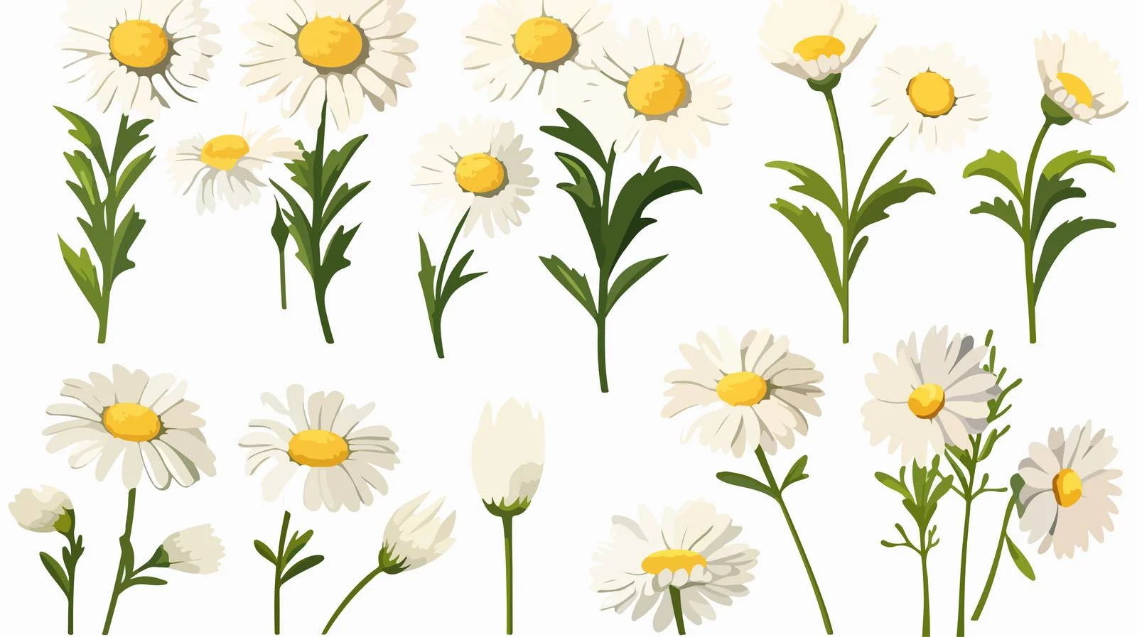 Elegant Daisy Collection — free download from Dotvec