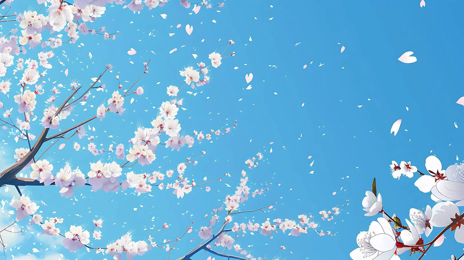 Lush Cherry Plum Branches in Bloom — free download from Dotvec