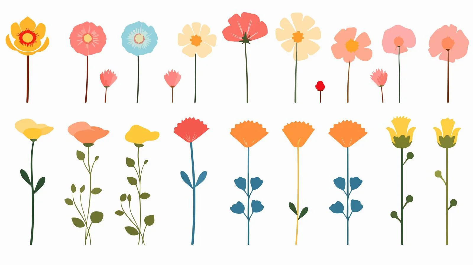 Elegant Flower Silhouette Vector for Design — free download from Dotvec