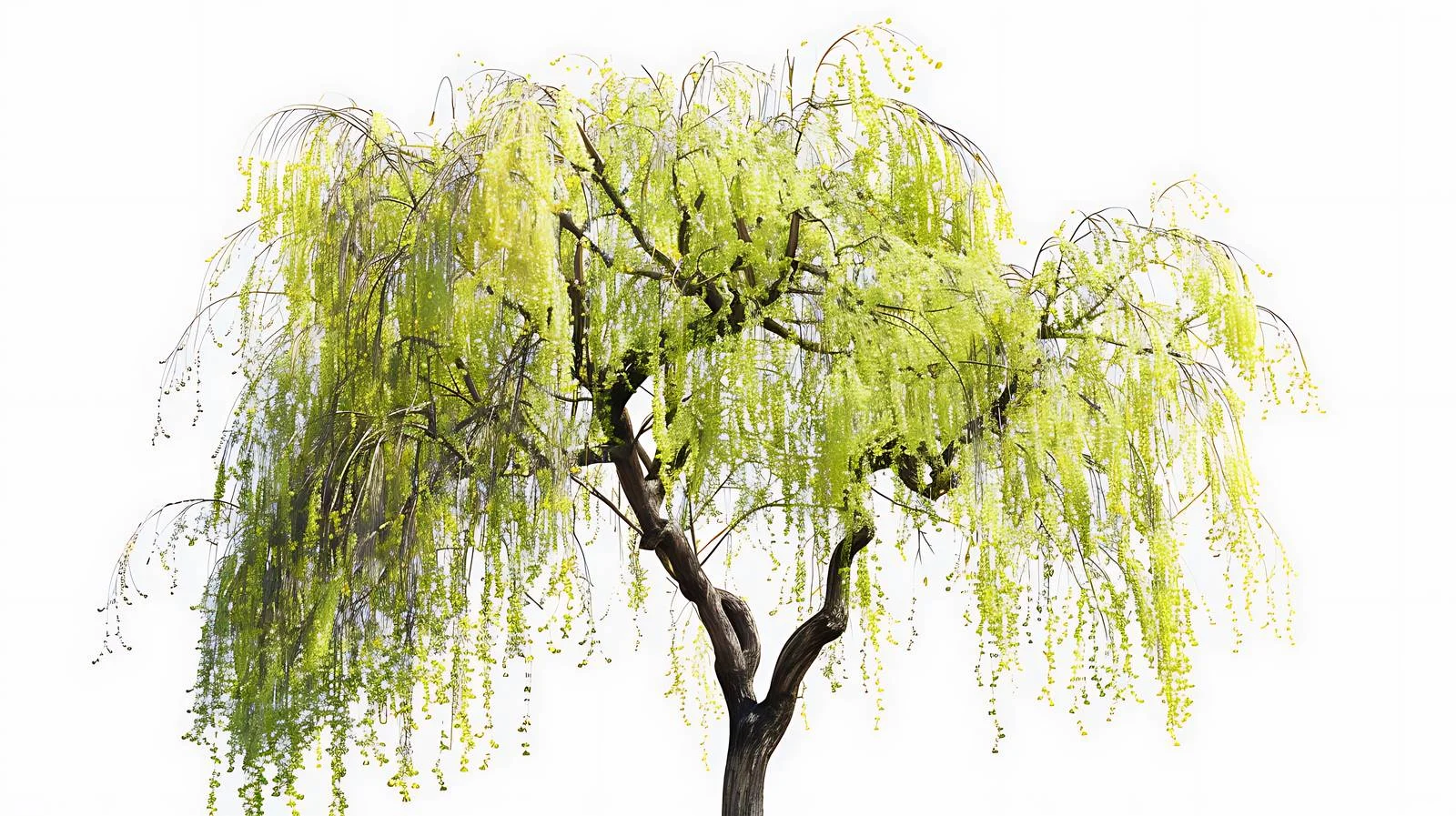 Vibrant Spring Willow in Sunny Isolation — free download from Dotvec