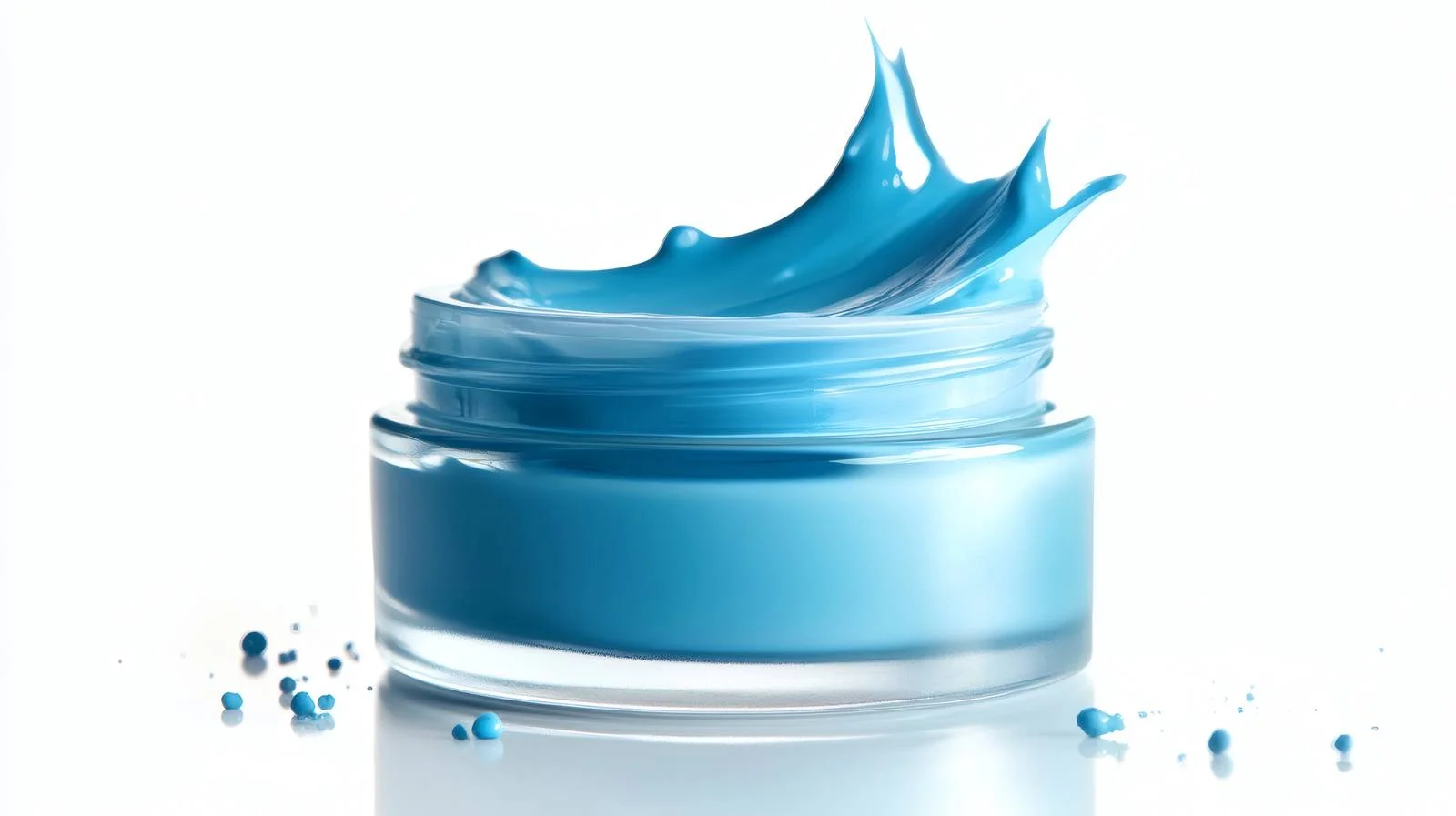 Luxurious Blue Cosmetic Cream Jar on White — free download from Dotvec
