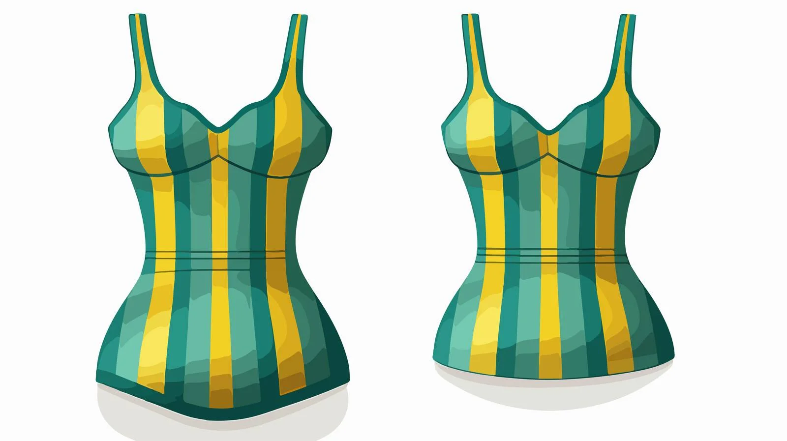 Stylish Striped Women's Swimsuit — free download from Dotvec