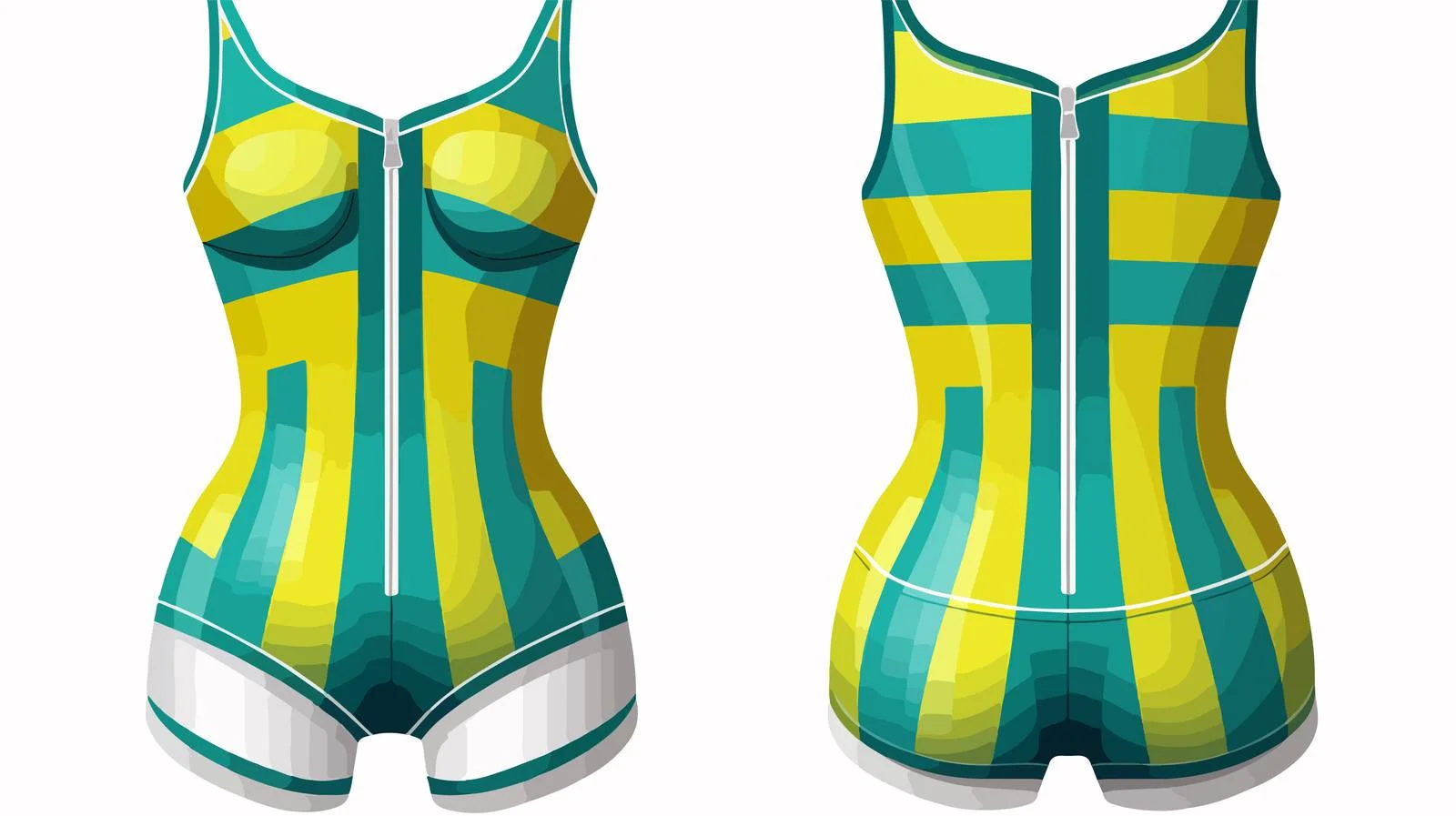Colorful Striped Swimsuit — free download from Dotvec