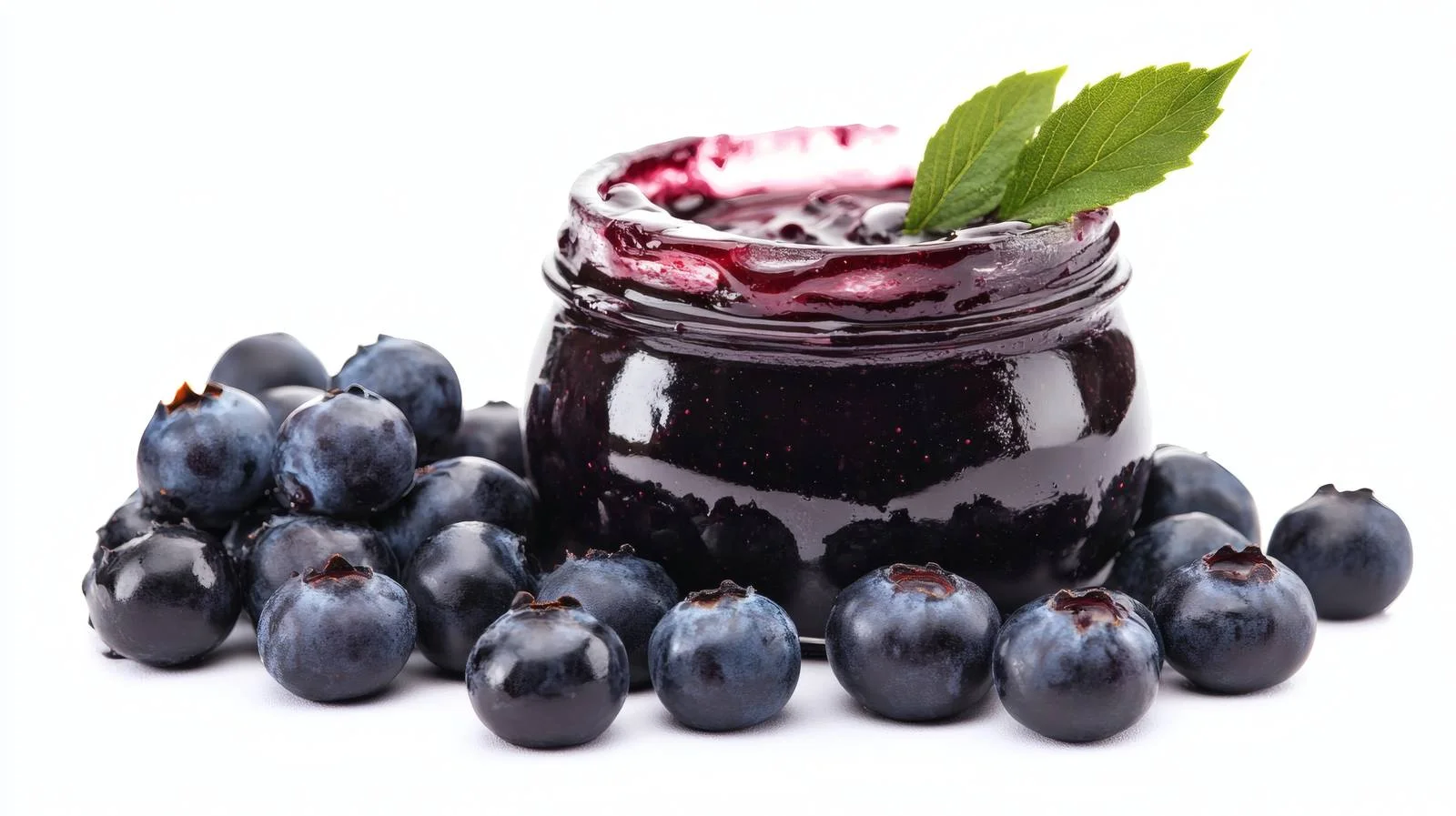 Blueberry Jam on White Background Close-up — free download from Dotvec
