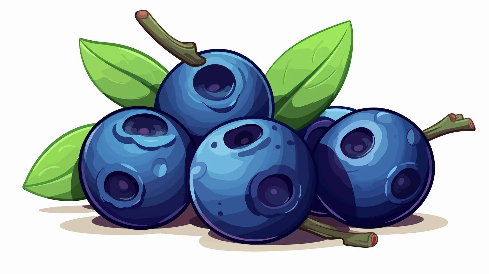 Fresh Blueberry Berries Vector Illustration — free download from Dotvec
