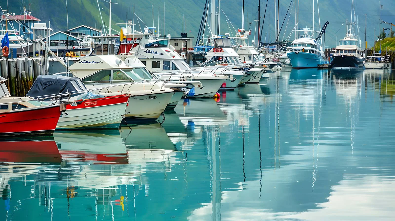 Scenic Seward Harbor Boats Alaska View — free download from Dotvec