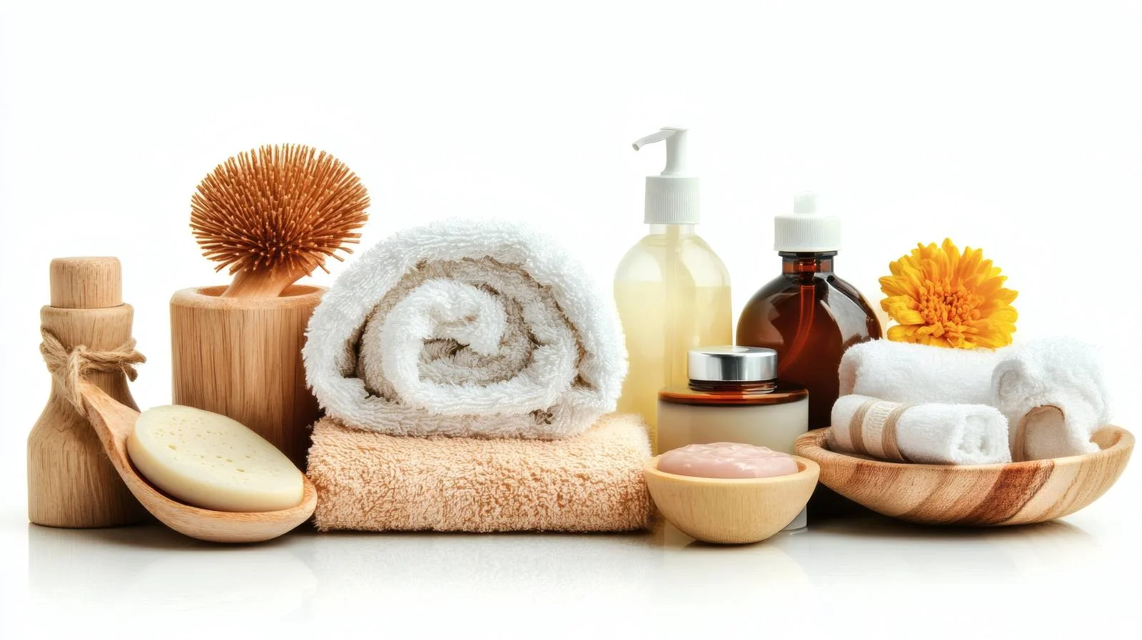 Luxurious Spa Essentials on White Background — free download from Dotvec