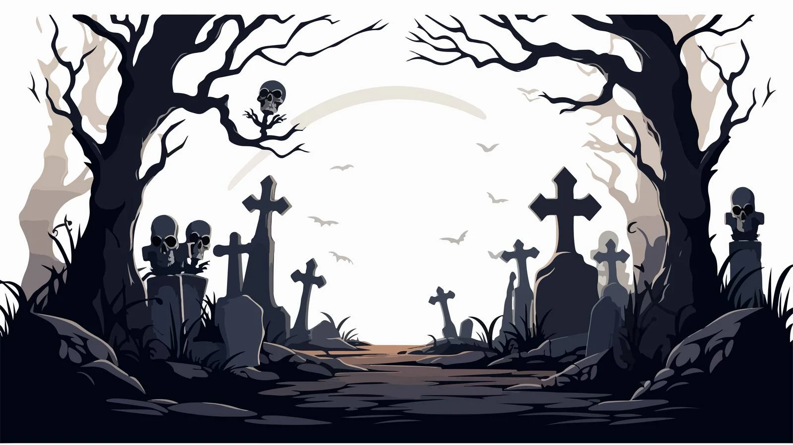 Skull Shadow Skeleton Vector Illustration — free download from Dotvec