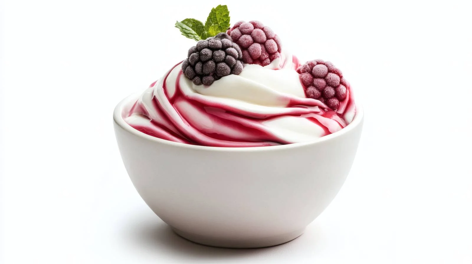 Creamy Yogurt in White Bowl on Isolated Background — free download from Dotvec