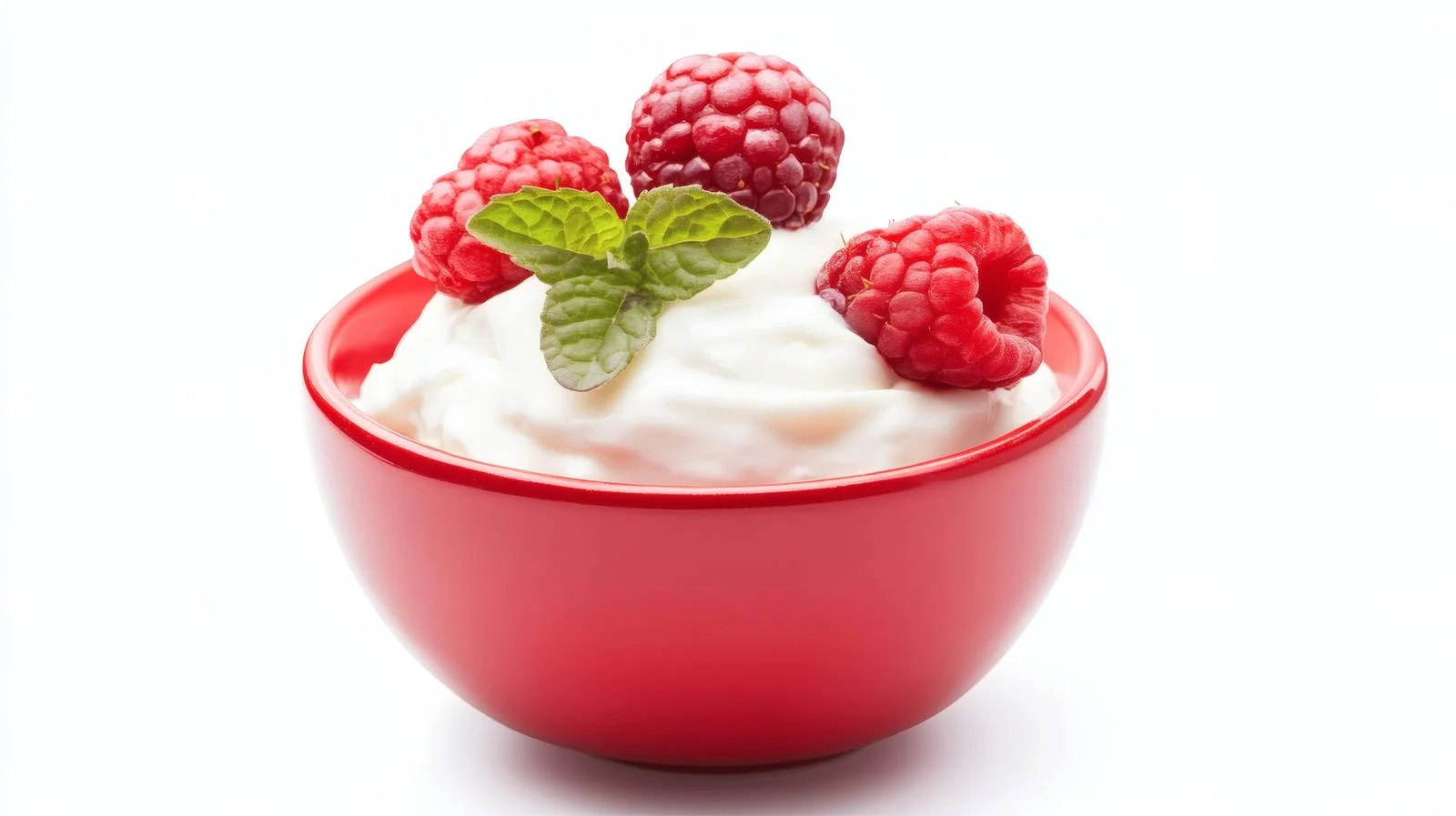 Plain Yogurt in Bowl on White — free download from Dotvec