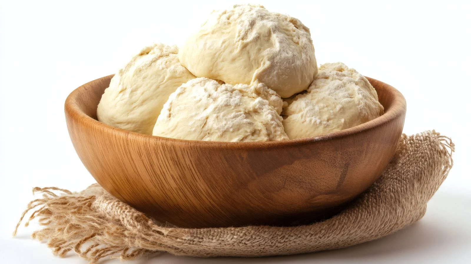 Homemade dough in white bowl isolated — free download from Dotvec