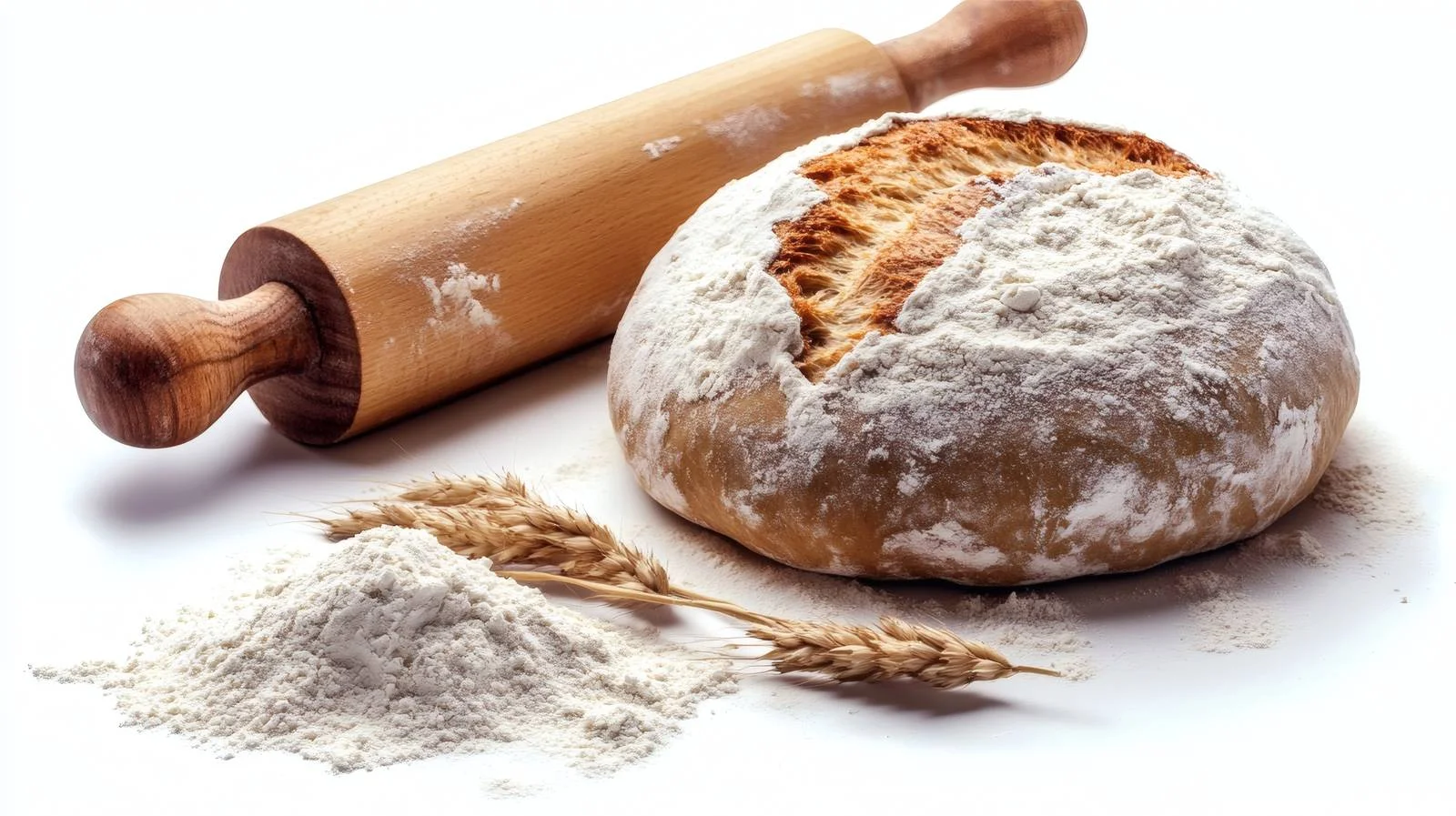Traditional Baking Ingredients with Rolling Pin — free download from Dotvec