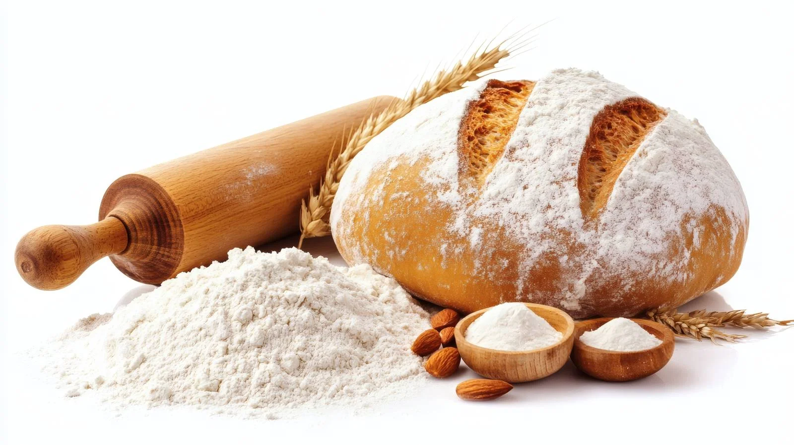 Preparation of Bread Dough with Rolling Pin — free download from Dotvec