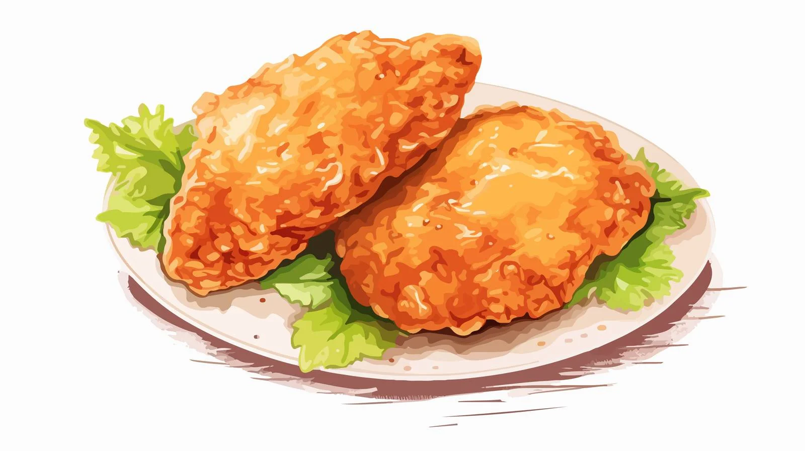 Hand-Drawn Breaded Fried Chicken Sketch — free download from Dotvec