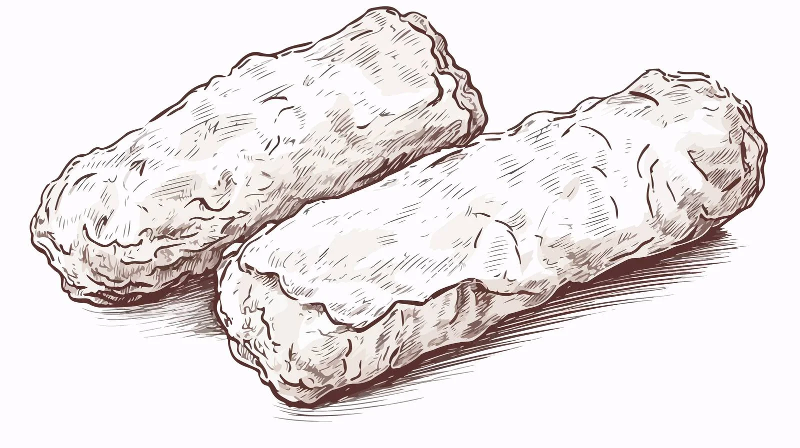 Hand-Drawn Breaded Fried Chicken Sketch — free download from Dotvec