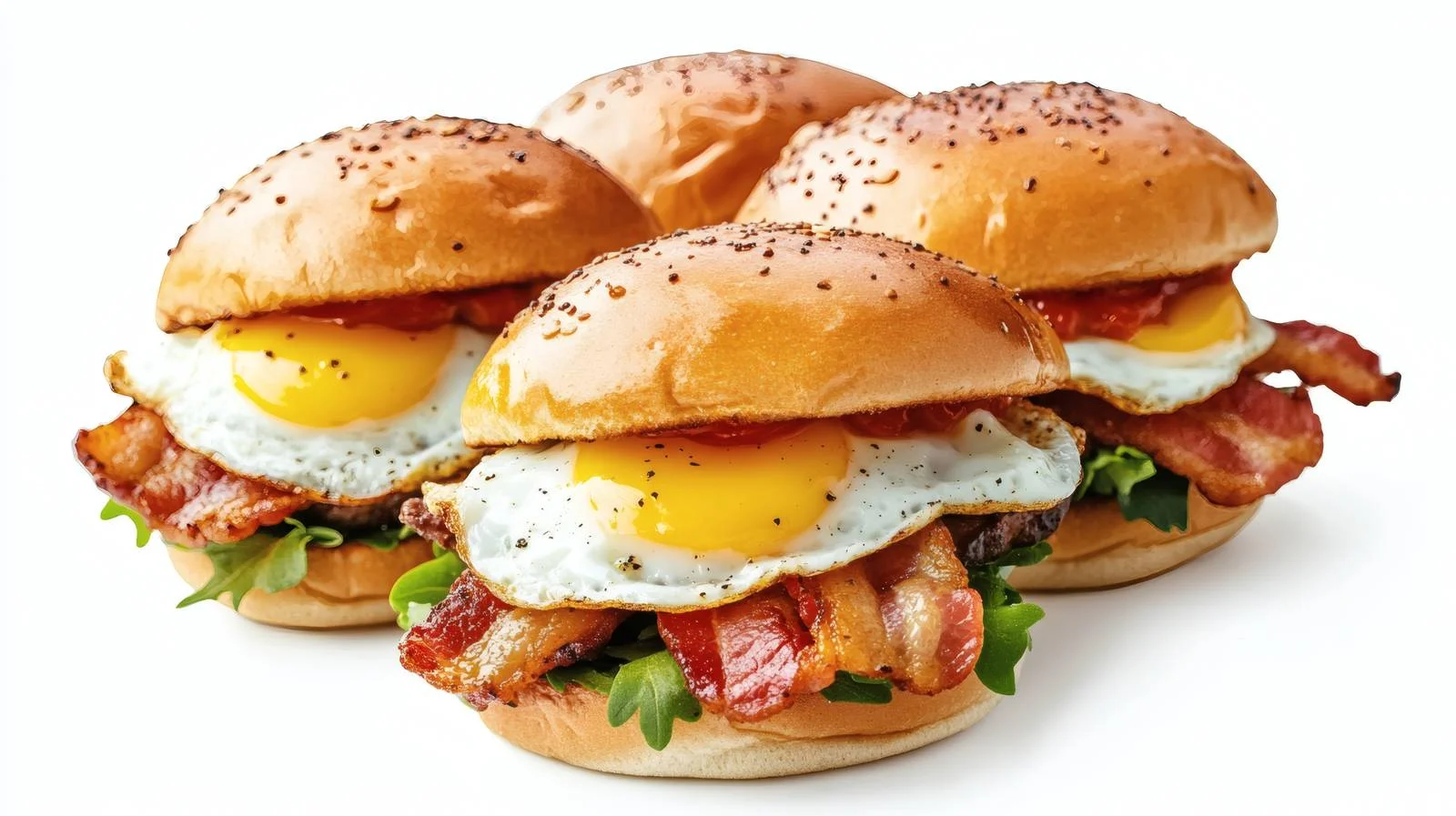 Savory Breakfast Sandwich with Fried Egg — free download from Dotvec