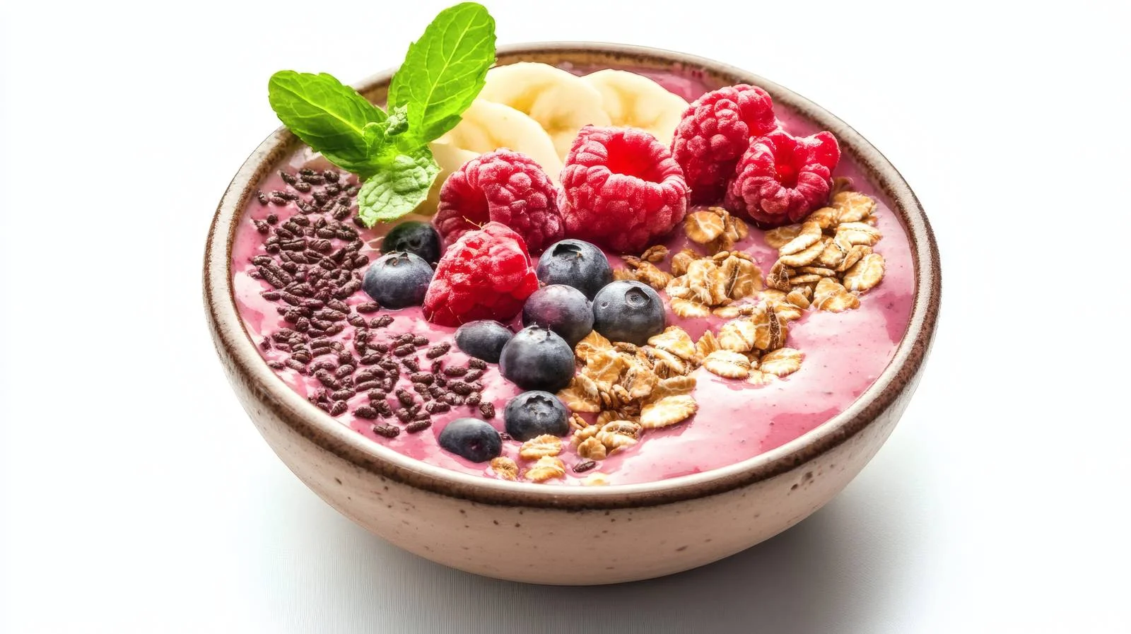 Nutritious Breakfast Smoothie Bowl on White — free download from Dotvec