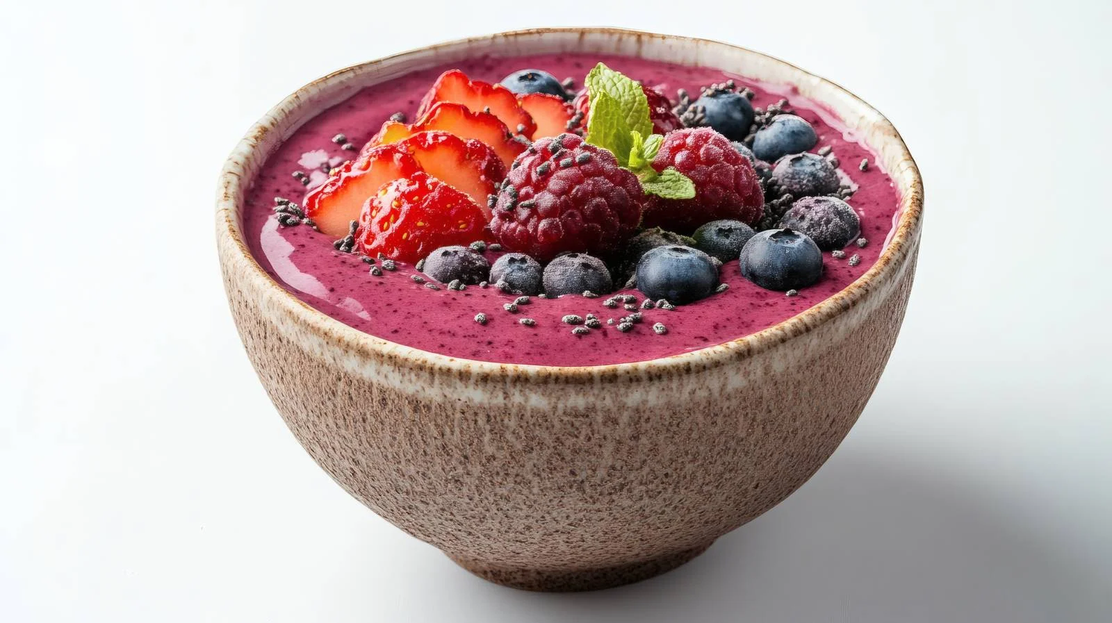 Nutritious Breakfast Smoothie Bowl on White — free download from Dotvec
