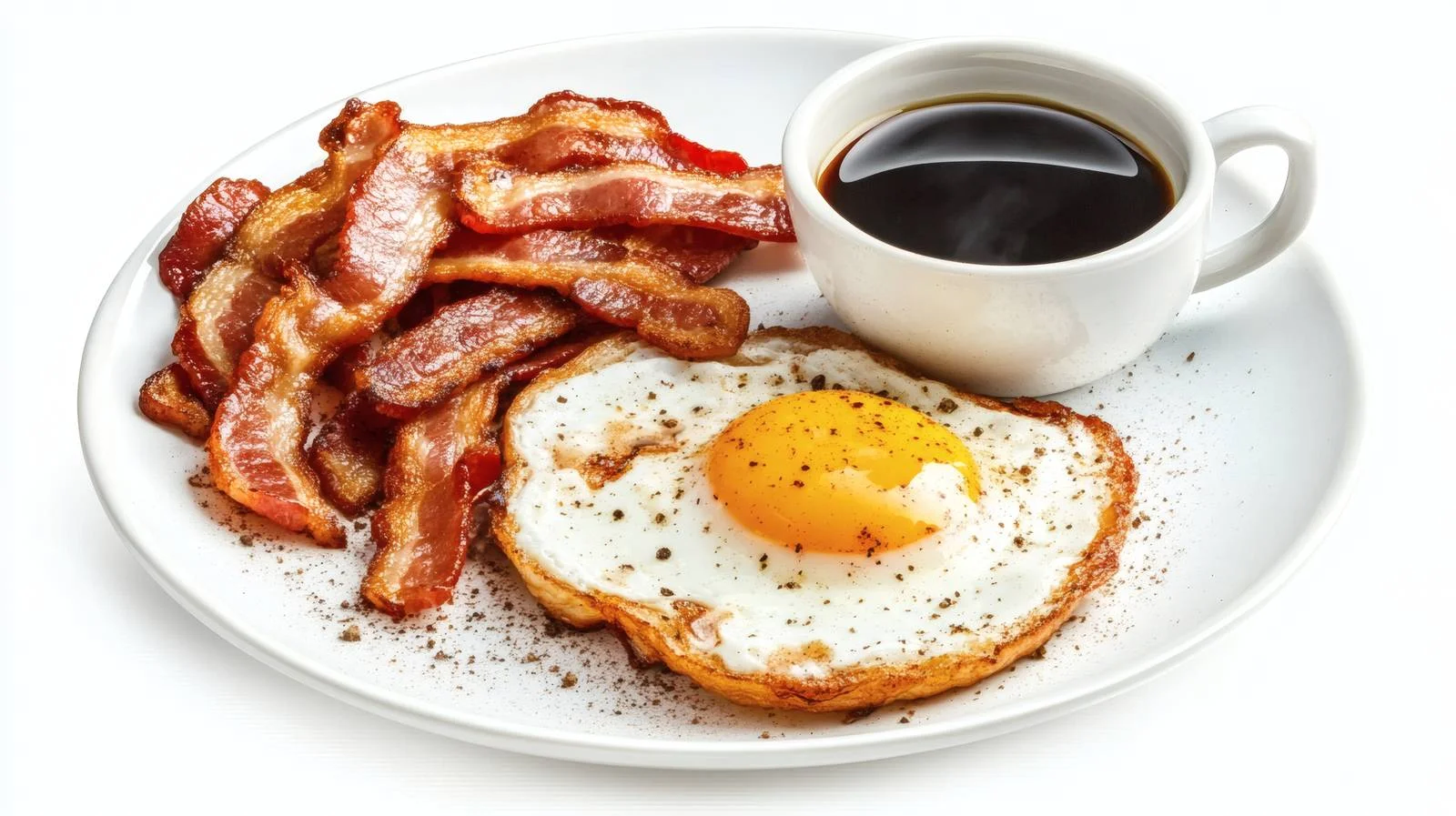 Classic Breakfast of Eggs, Bacon, and Coffee — free download from Dotvec