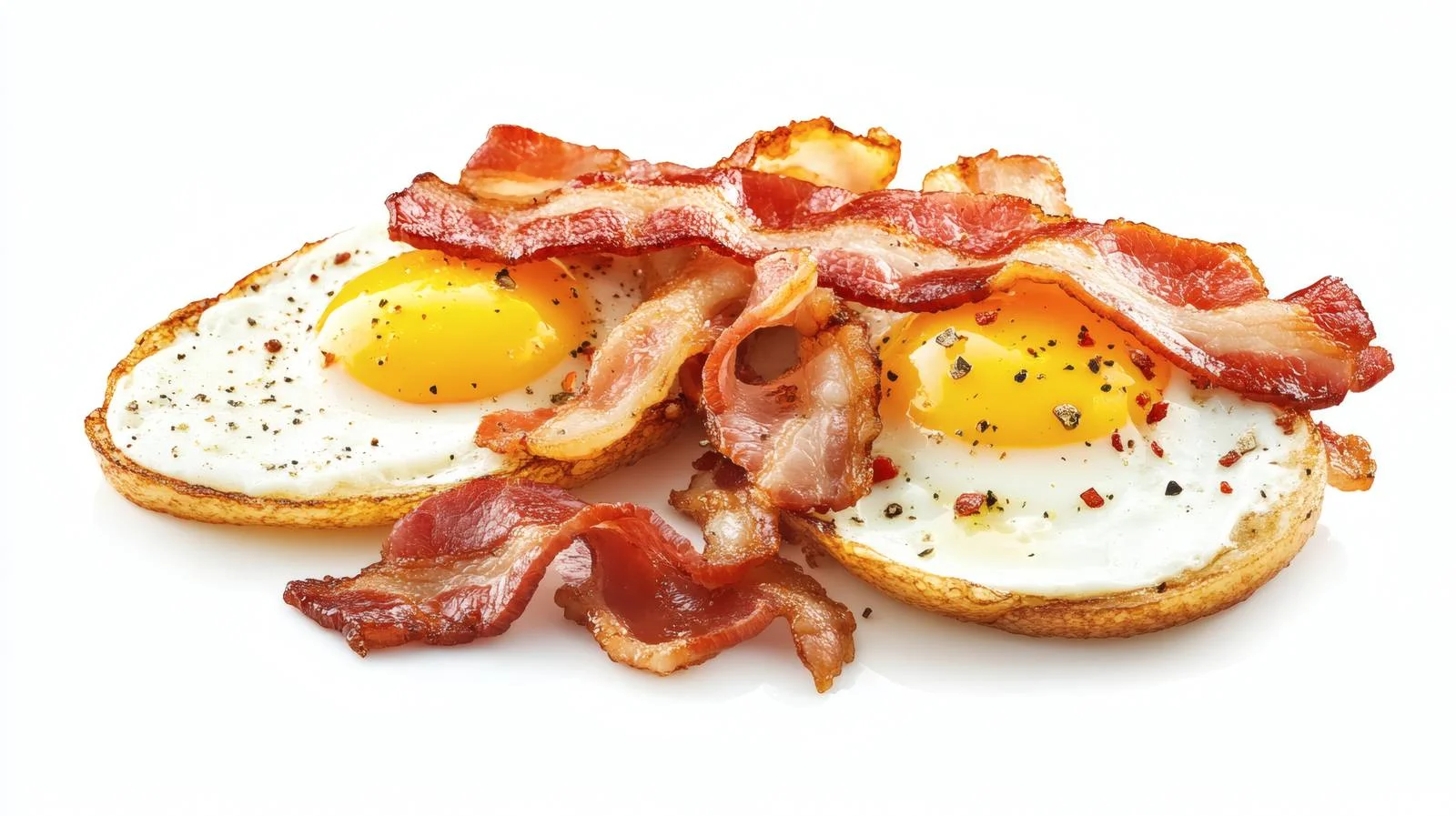 Classic Breakfast Eggs and Bacon Isolated — free download from Dotvec