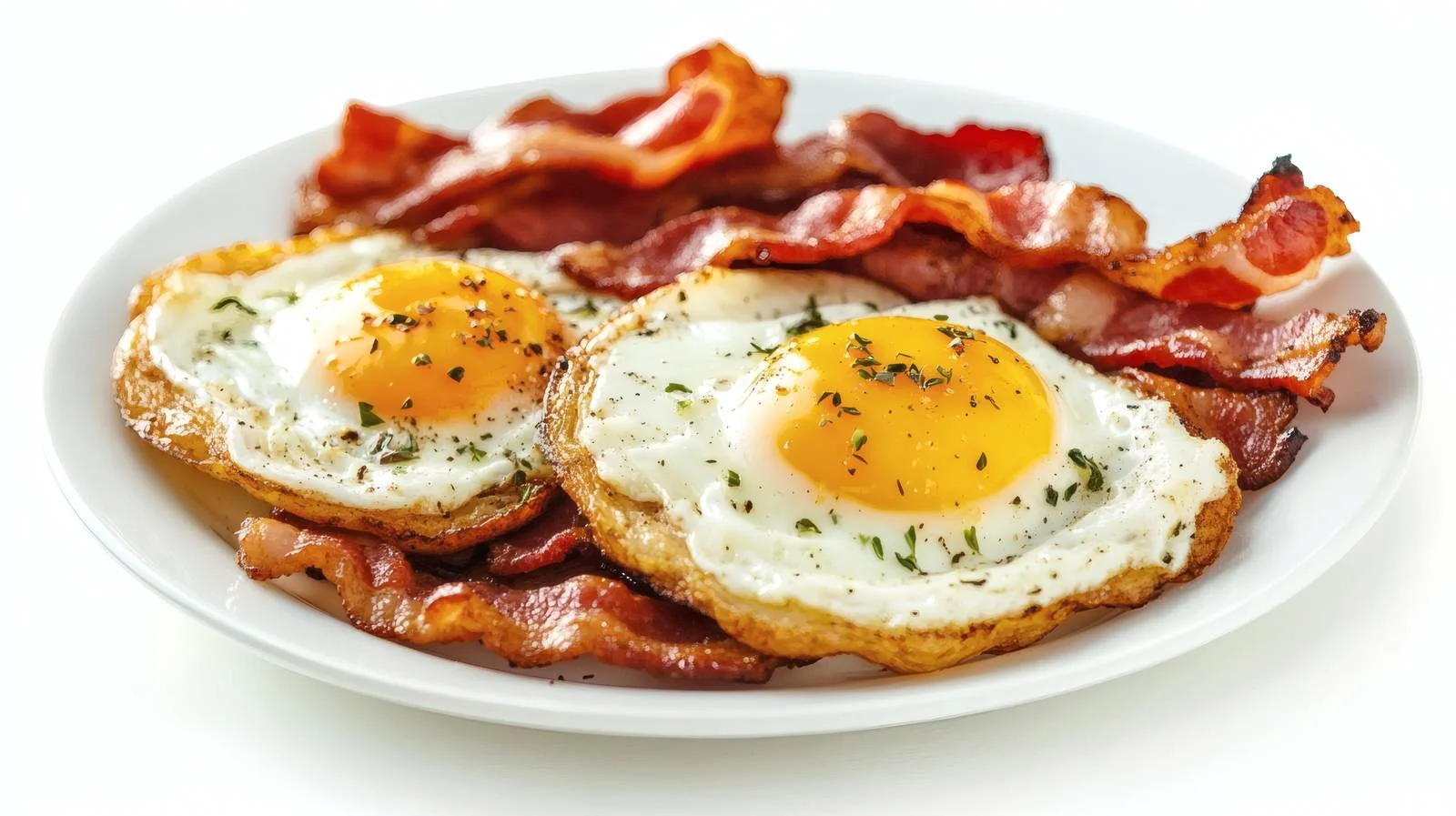 Classic Breakfast of Fried Eggs and Bacon — free download from Dotvec