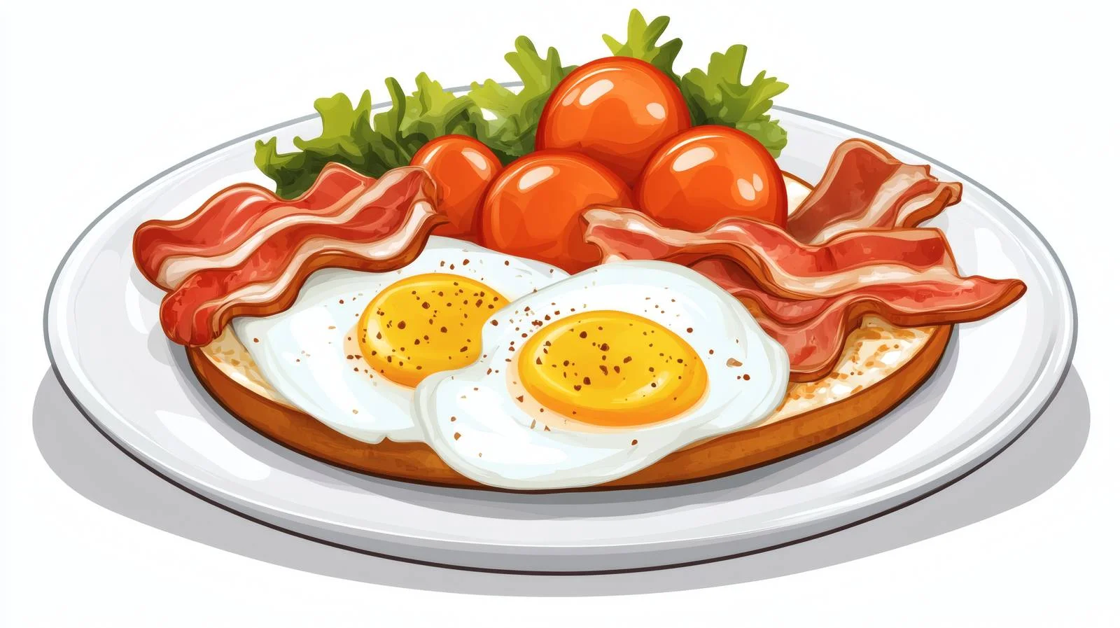 Classic Breakfast: Eggs and Bacon Platter — free download from Dotvec
