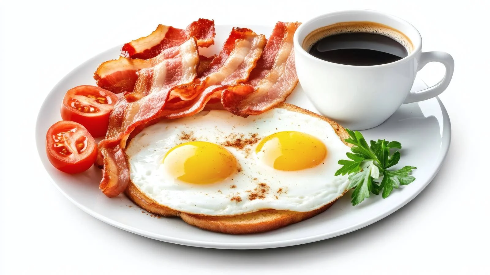 Classic Breakfast Including Fried Eggs and Bacon — free download from Dotvec