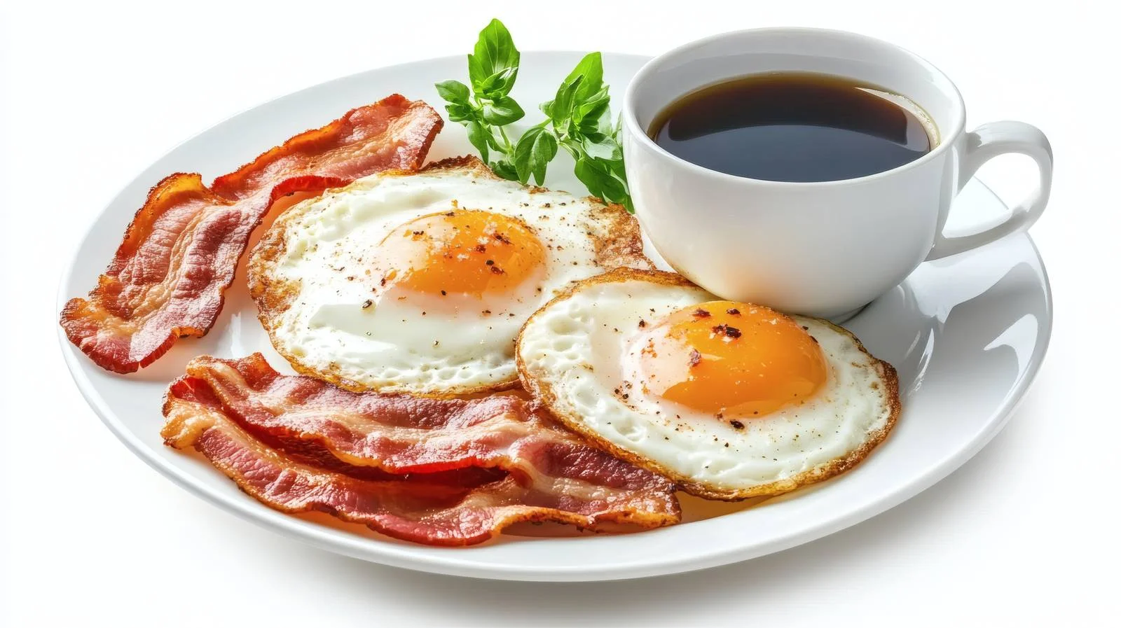 Delicious Breakfast of Eggs, Bacon, Coffee — free download from Dotvec
