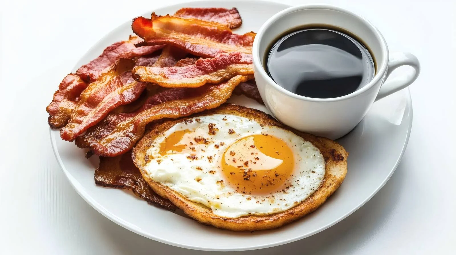 Delicious Breakfast of Eggs, Bacon, and Coffee — free download from Dotvec