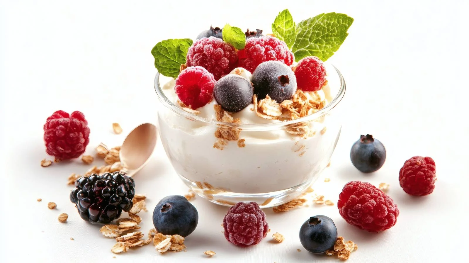 Gourmet Labneh Yogurt Breakfast on White — free download from Dotvec