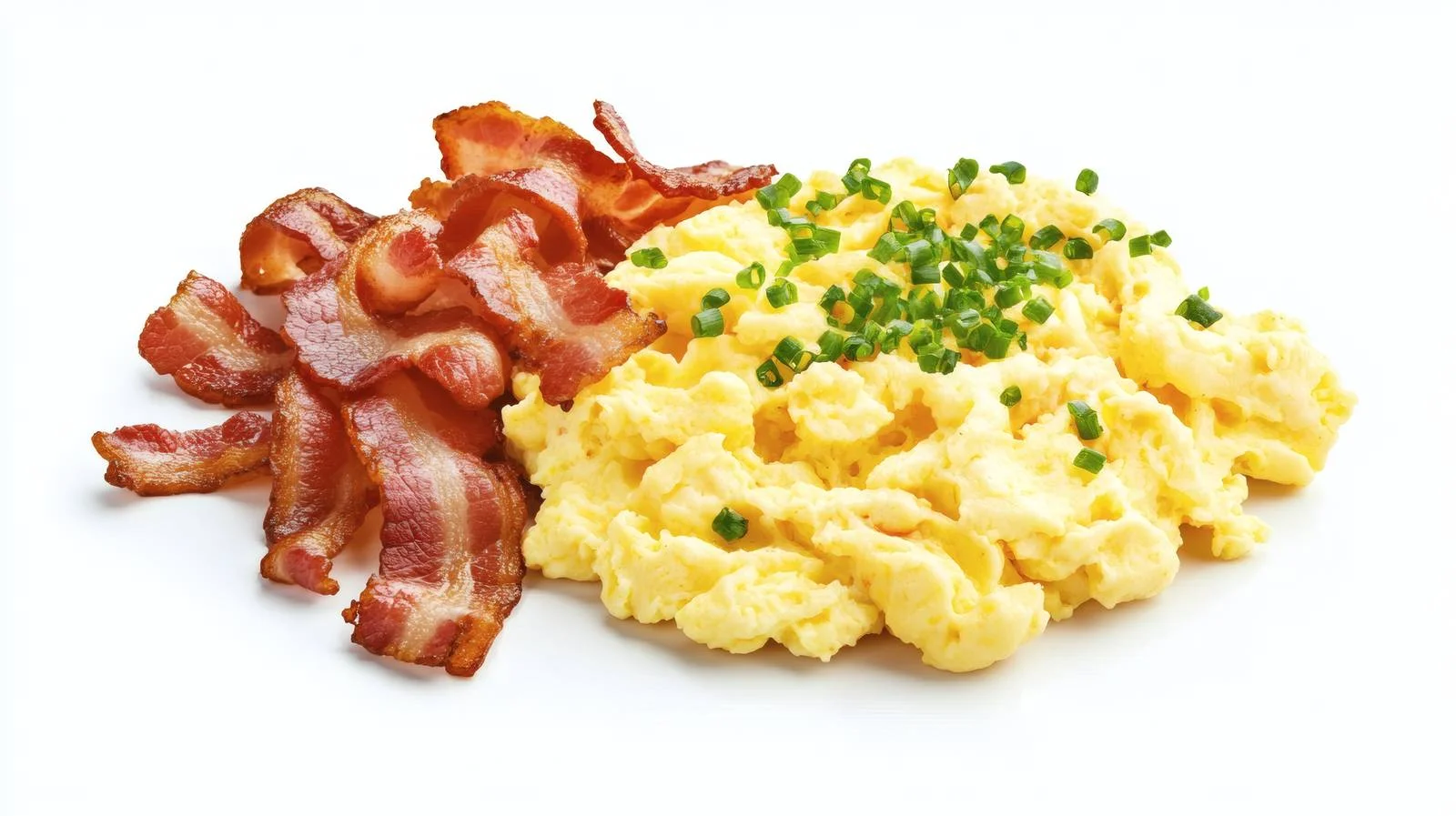 Delicious Scrambled Eggs and Bacon Plate — free download from Dotvec