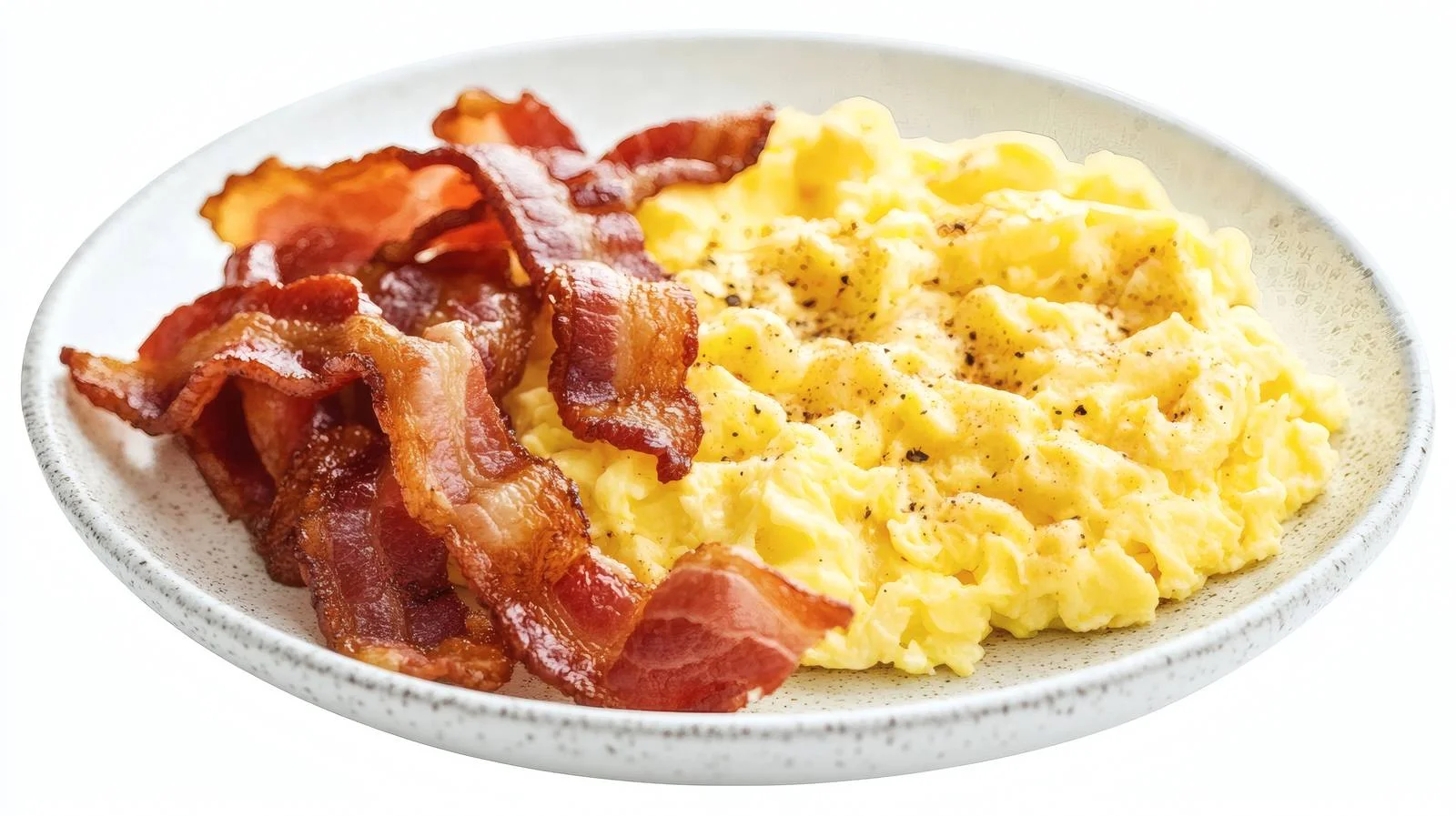 Delicious Scrambled Eggs and Bacon Breakfast — free download from Dotvec