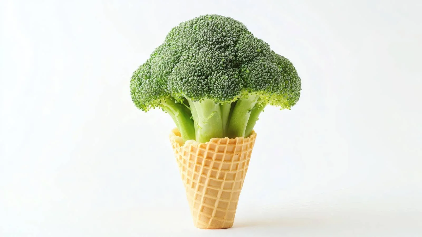 Unconventional Broccoli in Ice Cream Cone — free download from Dotvec