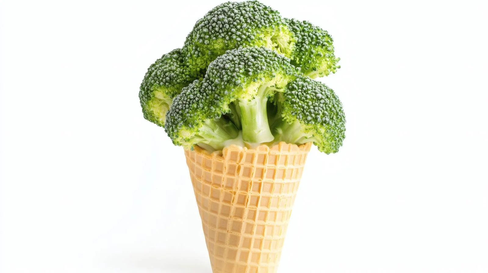 Unconventional Concept: Broccoli in Ice Cream Cone — free download from Dotvec