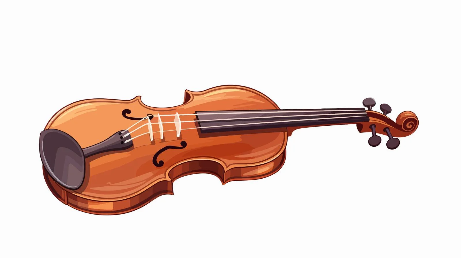 Brown Cartoon Violin Vector Illustration — free download from Dotvec