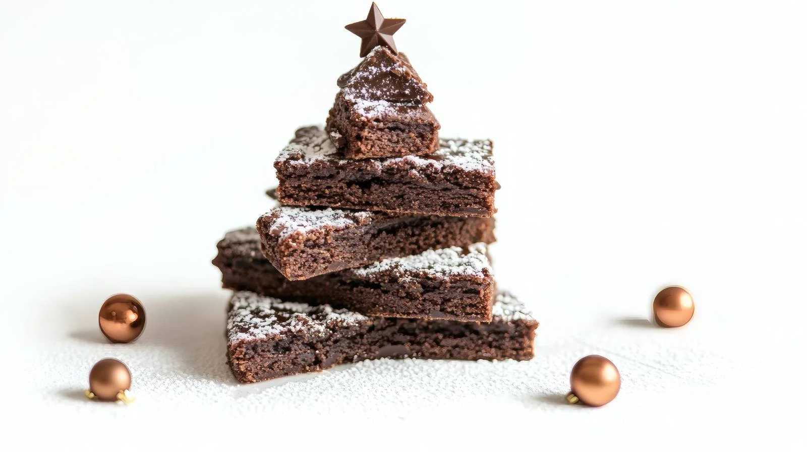 Festive Brownies Christmas Tree on White — free download from Dotvec