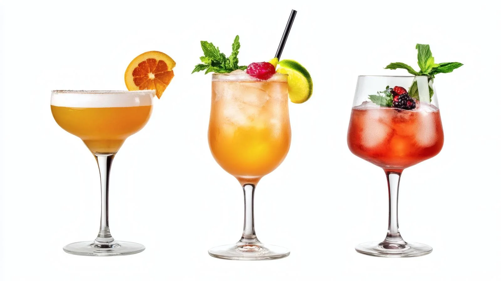 Elegant Brunch Cocktails on White Background — free download from Dotvec