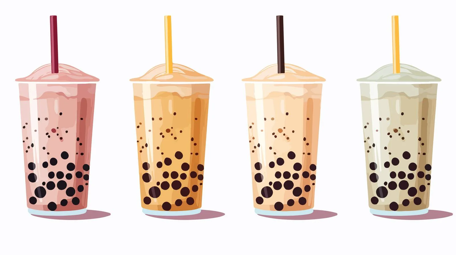 Delicious Bubble Milk Tea Beverage — free download from Dotvec
