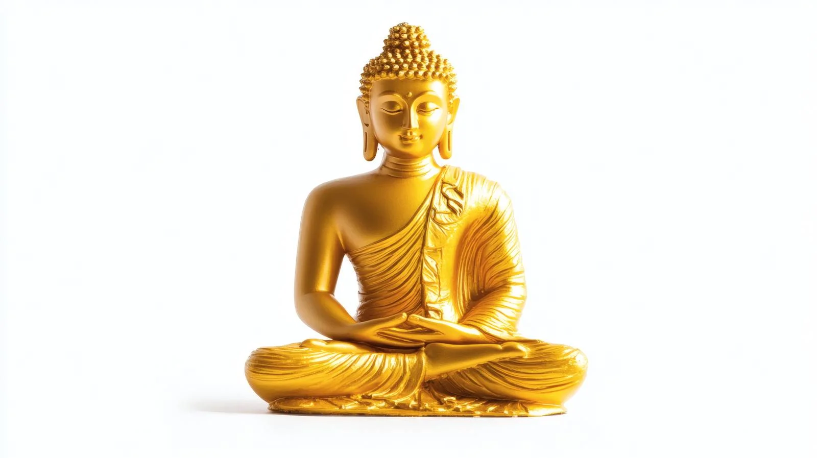 Buddha Meditating on White Background — free download from Dotvec